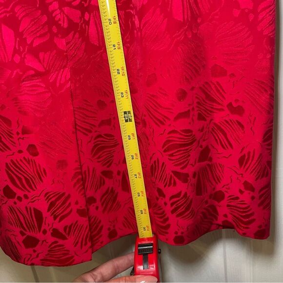 Vintage Elegant 3pc Women Red Vibrant Suit Beaded Sequined Details - Picture 12 of 16